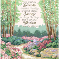 Схема вышивки «СПОКОЙСТВИЕ,СИЛА И МУДРОСТЬ»