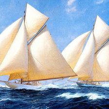 Схема вышивки «Парусник»