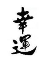 Схема вышивки «Иероглиф-УДАЧА»