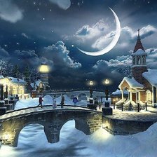 Схема вышивки «Ночь перед Рождеством.»