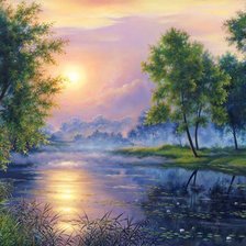 Схема вышивки «Закат»