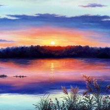 Схема вышивки «закат»