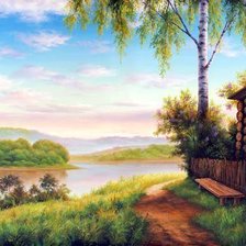 Схема вышивки «Русская деревня»