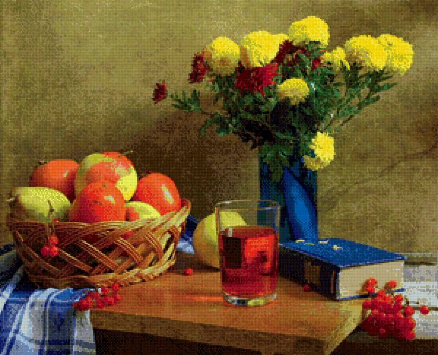 натюрморт с книгой - предпросмотр