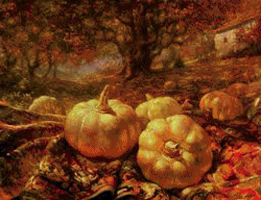 Натюрморт с тыквами - предпросмотр