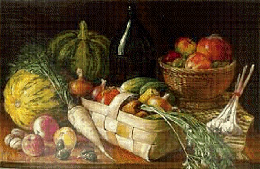 Натюрморт с овощами - для кухни, овощи, для дачи, урожай - предпросмотр