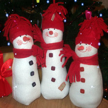 Схема вышивки «Снеговики»