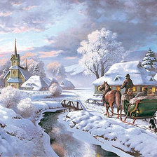 Схема вышивки «Зима»