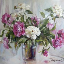 Схема вышивки «piwonie»