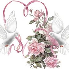 Схема вышивки «голуби»