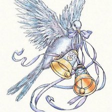 Схема вышивки «голубь»