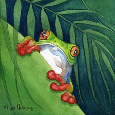 Схема вышивки «лягушка»