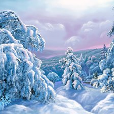 Схема вышивки «Зимний пейзаж 3»