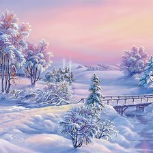 Схема вышивки «Зимний пейзаж 4»