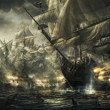 Схема вышивки «Морской бой»