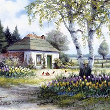 Схема вышивки «деревенское»