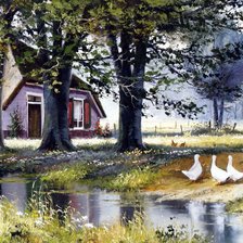 Схема вышивки «деревенское»