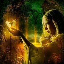 Девочка и бабочка