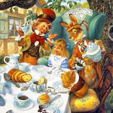 Схема вышивки «чаепитие алисы»