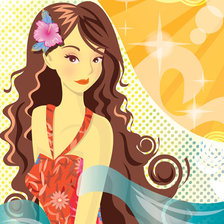 Девушка праздник . Монохром 3.