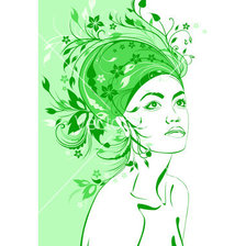 Схема вышивки «Девушка весна. Фэнтези 4.»