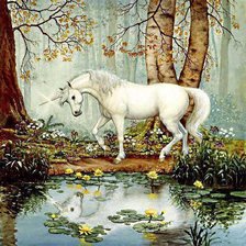 Схема вышивки «единорог»