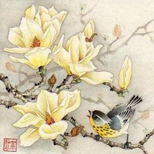 Схема вышивки «магнолии»