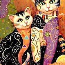 Схема вышивки «коты»