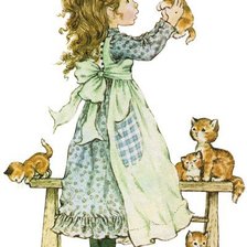 Схема вышивки «кошачая мама»