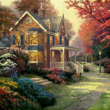 Схема вышивки «дом»