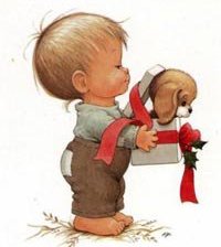 Схема вышивки «мальчик с собачкой»