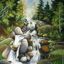 Схема вышивки «водопад»