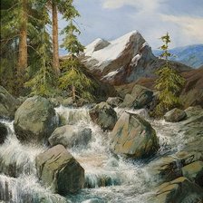 Схема вышивки «водопад»