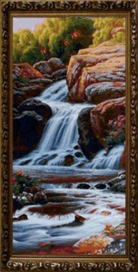 водопад - природа, водопад, пейзаж - предпросмотр