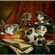 Схема вышивки «котята»