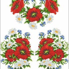 Схема вышивки «вышиванка маки»