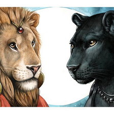 Схема вышивки «Львы»