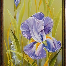 Схема вышивки «панно ирисы»