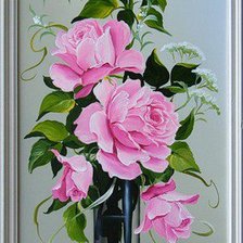 Схема вышивки «панно розы»