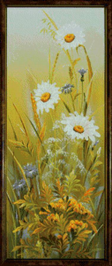 панно ромашки - цветы - предпросмотр