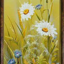 панно ромашки