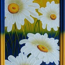 Схема вышивки «панно ромашки»