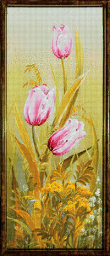 панно тюльпаны - цветы - предпросмотр