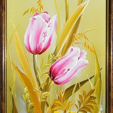 Схема вышивки «панно тюльпаны»