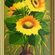 Схема вышивки «панно подсолнухи»