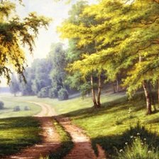 Схема вышивки «берёзовая роща»