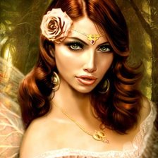 Схема вышивки «Портрет девушки»