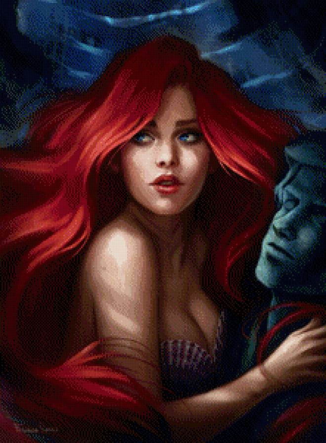 фэнтези арт - море, русалка, ариэль, арт, фэнтези - предпросмотр