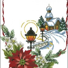 Схема вышивки «Салфетка  1/2 часть»