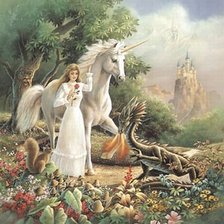 Схема вышивки «Единорог»